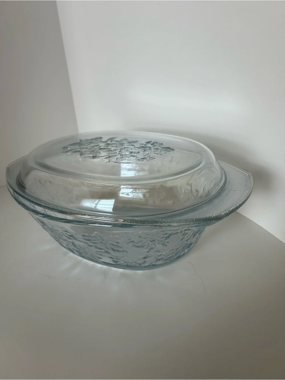 Princess House 2 pieces PH fantasia design, roasting dish with lid
